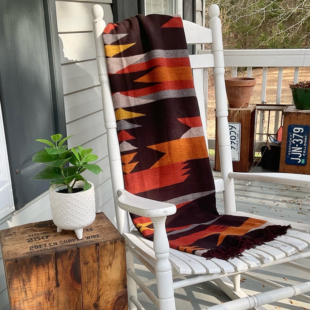 Fraas Cashmimk Geometric Pattern Throw Blanket - Made in Germany